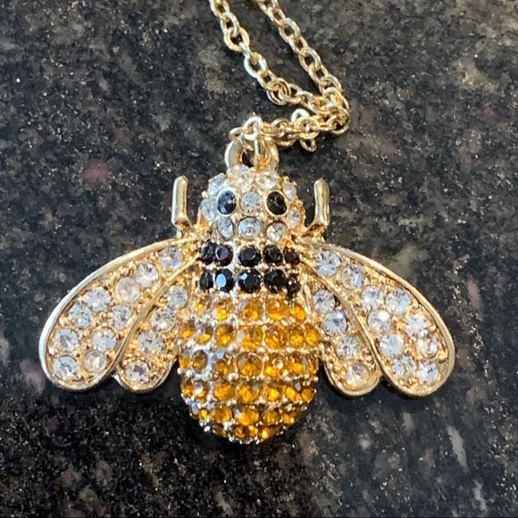 Avon Jewelry - AVON vintage 80s rhinestone bumblebee pendant necklace